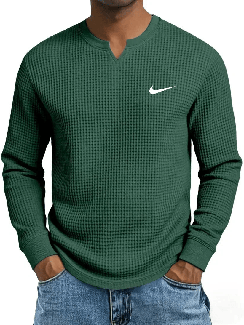 NK - Men's Casual All-Match Waffle Long Sleeve Sweatshirt