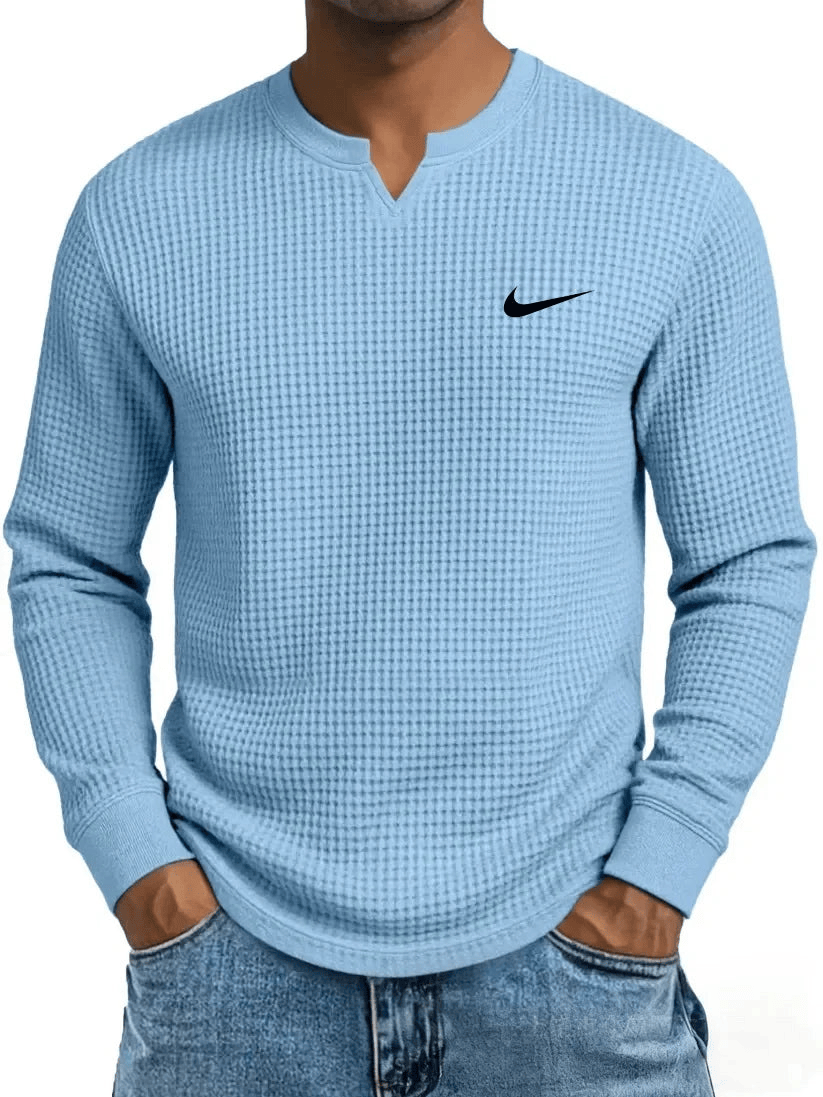 NK - Men's Casual All-Match Waffle Long Sleeve Sweatshirt